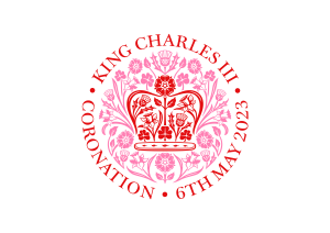King Charles III Coronation Emblem Red