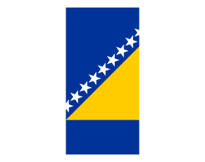 Vertical Flag of Bosnia and Herzegovina
