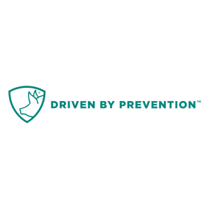 driven by prevention logo vector