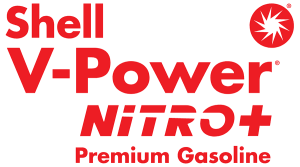 shell v power nitro plus premium gasoline vector logo