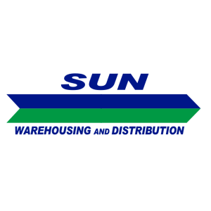 sun warehousing and distribution logo vector