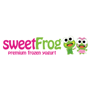 sweetfrog premium frozen yogurt logo vector