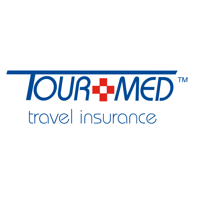tour med travel insurance logo vector