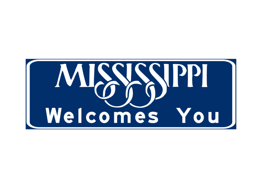 Mississippi Welcomes You Road Sign