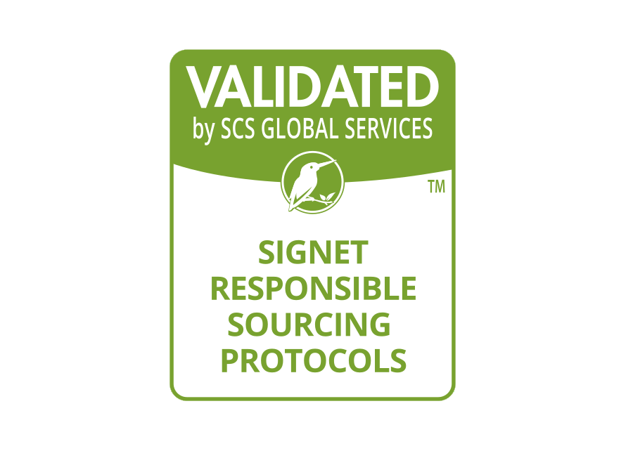 Validated by SCS Global Services Signet Responsible Sourcing Protocols