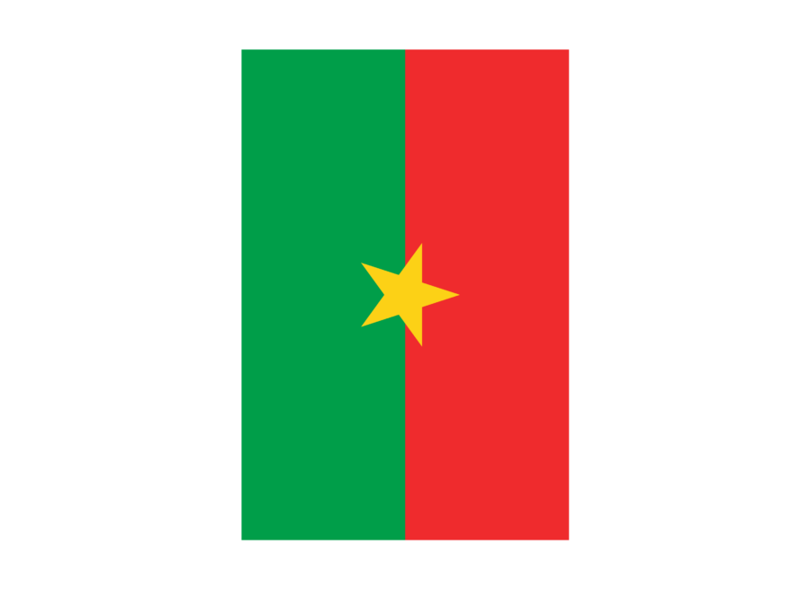 Vertical Flag of Burkina Faso