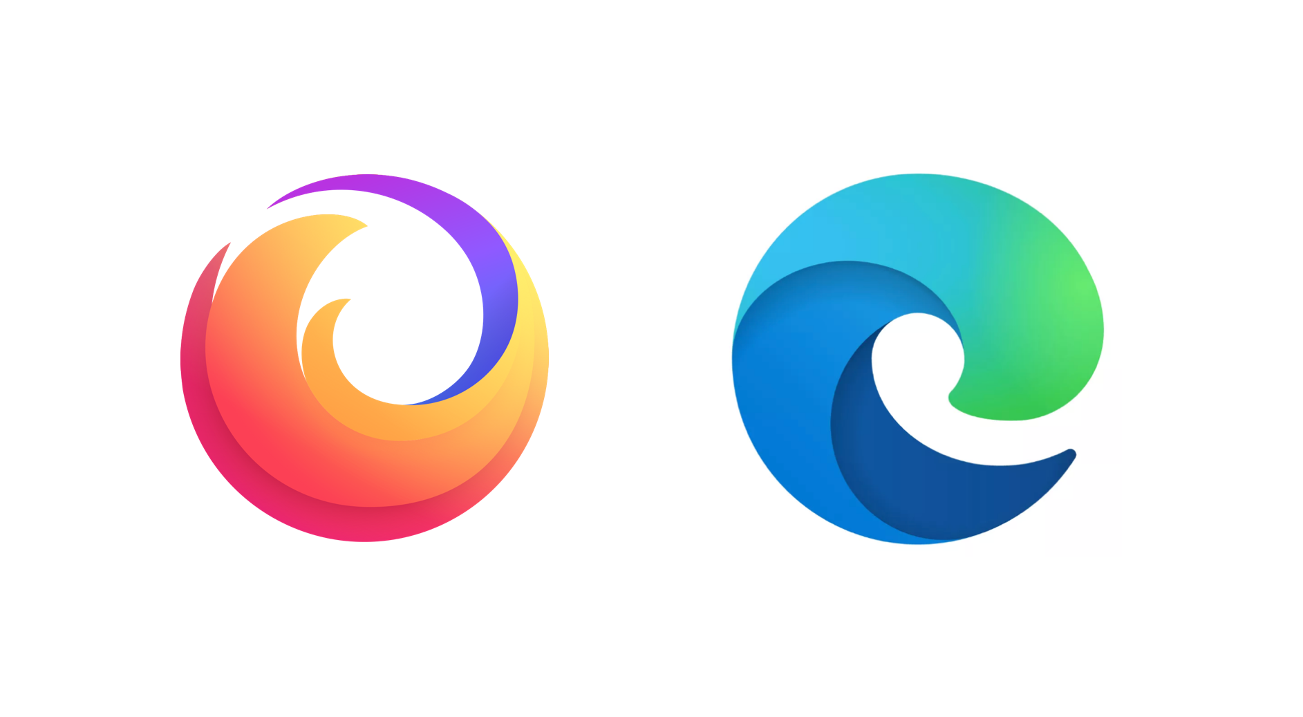 Firefox and Microsoft Edge New Logos