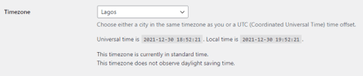 Time zone Setting 