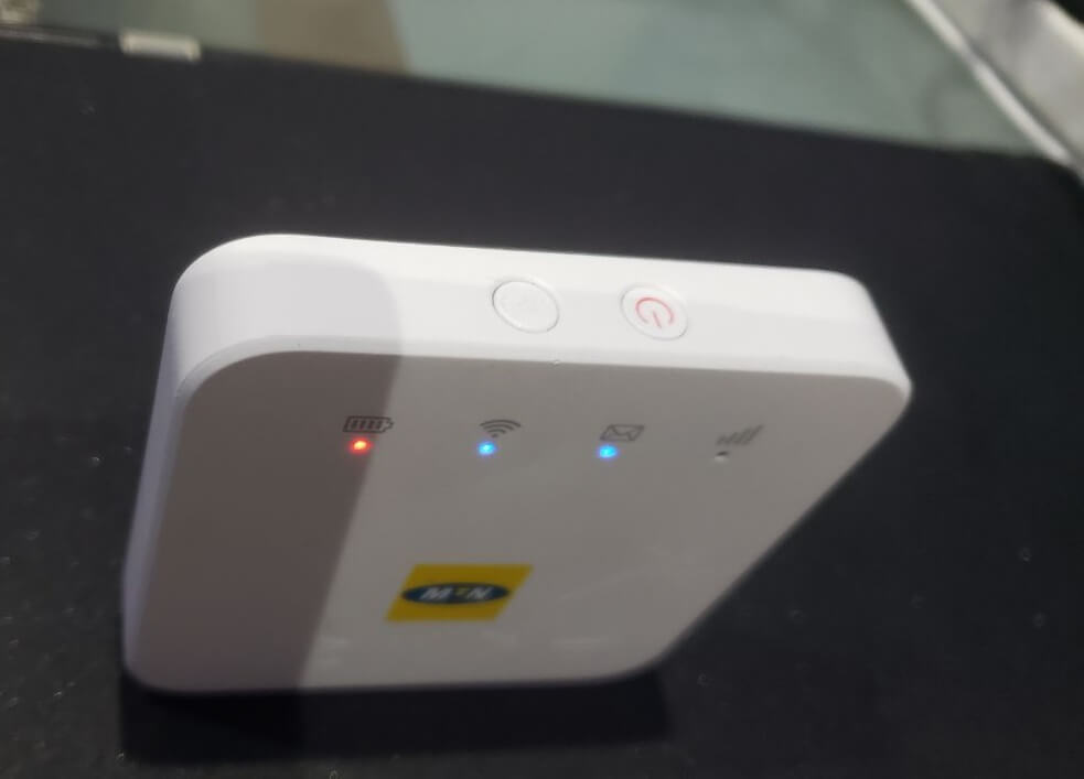 MTN Mifi Power and Reset Buttons