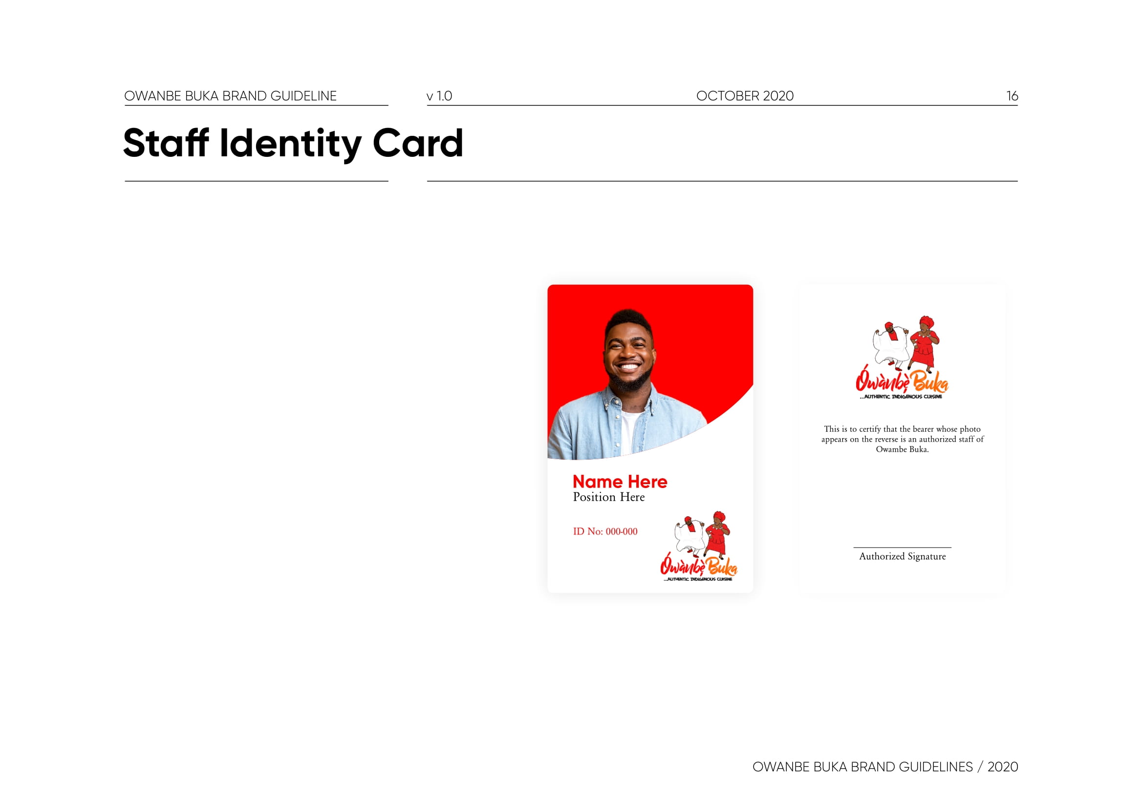 Brand Staff ID Card